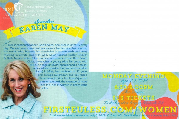 Womens ministry dinner on Hope with Karen May p2